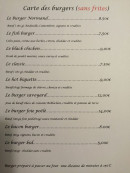 Carte et menu de Auberge de la Truite à Montreuil l'Argille — les burgers
