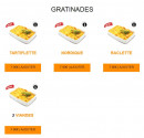 Menu Allo pronto pizza - Les gratinades