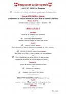 Menu La Savoyarde - Les menus