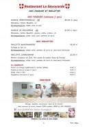 Menu La Savoyarde - Les fondues et raclettes