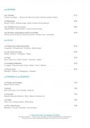 Menu Le Jardin des Plumes - Entrées, plats, fromages,.....