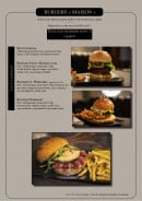 Menu Le Loft - Burgers