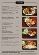 Menu Le Loft - Viandes
