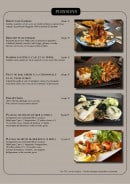 Menu Le Loft - Poissons 