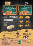Menu Pizza dorée - Les menus, tex mex, paninis...