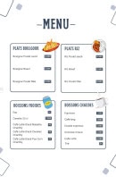 Menu Chez sofi - Les plats et boissons