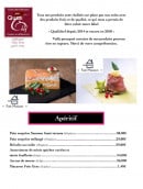 Menu Cochon Saint Antoine - Apéritifs