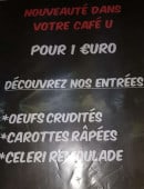 Menu Cafe U - Nouveautés 