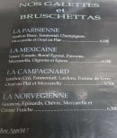 Menu Cafe U - Galettes et bruschettas 