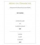 Menu Le Plat D'Etain - Le menu du jour dimanche