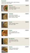 Carte et menu de A la bonne pizza à Cloyes-les-Trois-Rivières — La pizza: savoyarde, italienne, tartiflette, ...