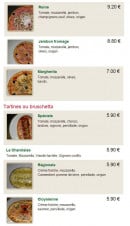 Carte et menu de A la bonne pizza à Cloyes-les-Trois-Rivières — Les pizzas: reine, jambon fromage,...
