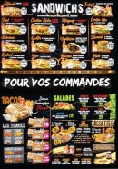 Carte et menu de Sandwicherie de la place à Cloyes-les-Trois-Rivières — Les sandwichs, tacos, ...