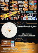 Carte et menu de Sandwicherie de la place à Cloyes-les-Trois-Rivières — Les tex-mex, tenders, …