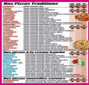 Menu Andiamo Pizza - Les pizzas