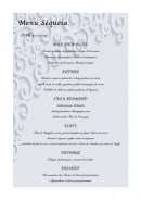 Menu Le Séquoia - Menu séquoia
