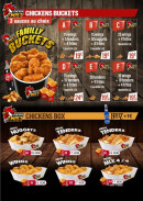 Menu Chicken Twist - Les familly buckets et chicken box