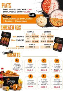 Carte et menu de Chicken Twist à Vernouillet — Plats, family buckets