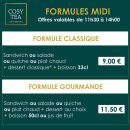 Menu Cosy Tea - Les formules midi