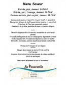 Menu La Passerelle - Exemple de menu