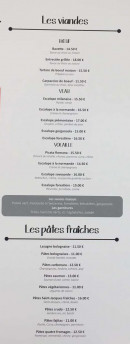 Menu Amzer Zo - Les viandes et pates