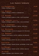 Menu Chez claudius - Les pizzas