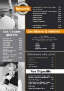 Menu Léon & Cie - Les desserts, glaces et digestifs 