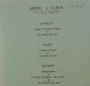 Menu Bistrot de la torche - Le menu à 13.50€