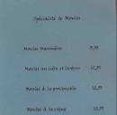 Menu Bistrot de la torche - Les spécialités de moules