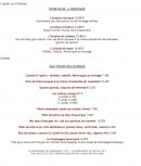 Menu Aux Tours Du Chateau - Les apéros et entrées