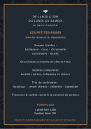 Menu Beaj kafé - Les petites faims