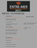 Menu Entre-Mer - Les menus