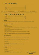 Menu Le Marie Louise - Les gauffres et coupes glacées