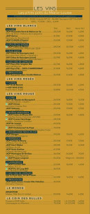 Carte et menu de Le Marie Louise à Brest — Les vins