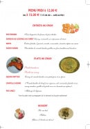 Menu Le Shalimar - Le menu midi à 12€ ou 15€