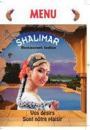 Menu Le Shalimar - Carte et menu Le Shalimar Brest