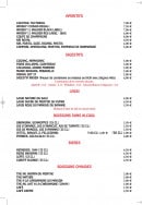Menu Le Shalimar - Les apéritifs, digestifs, lassi...