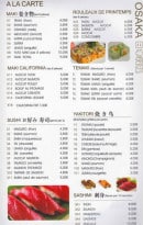 Menu Osaka - Les makis, sushis,...