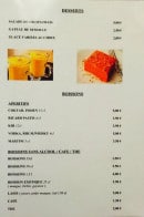 Menu Rajasthan - Les desserts et boissons