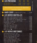 Menu We Want Beer - Les pressions , bières bouteilles et bières bretonnes