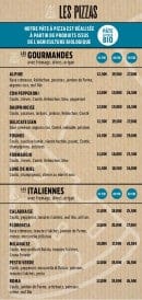 Menu Le Plazza Pizza - Les pizzas classiques