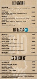 Menu Le Plazza Pizza - pâtes, gratins et douceurs 