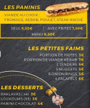 Menu Le berlinois - Les paninis, petites faims et desserts