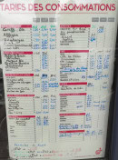Carte et menu de Bar Brasserie du Poher à Carhaix Plouguer — Les tarifs de consommations
