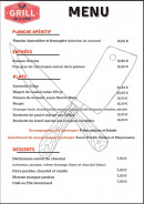 Carte et menu de Le Grill de la Côte à Locmaria Plouzane — Les menus