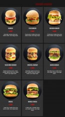 Menu Maestro Food - Les burgers classiques