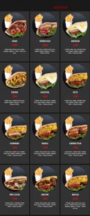Menu Maestro Food - Les sandwichs