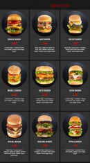 Menu Maestro Food - Les burgers extra