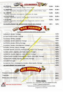 Menu Flash Pizzas - Les paninis et desserts