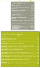 Menu L'Eden Bowl - Les desserts et coupes de glaces